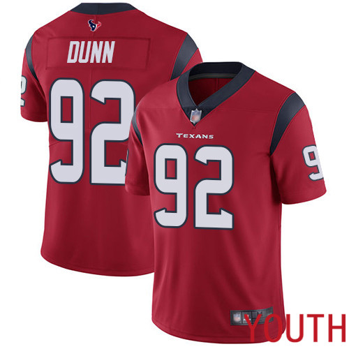 Houston Texans Limited Red Youth Brandon Dunn Alternate Jersey NFL Football #92 Vapor Untouchable